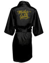 Black Satin Robes for Bridesmaids