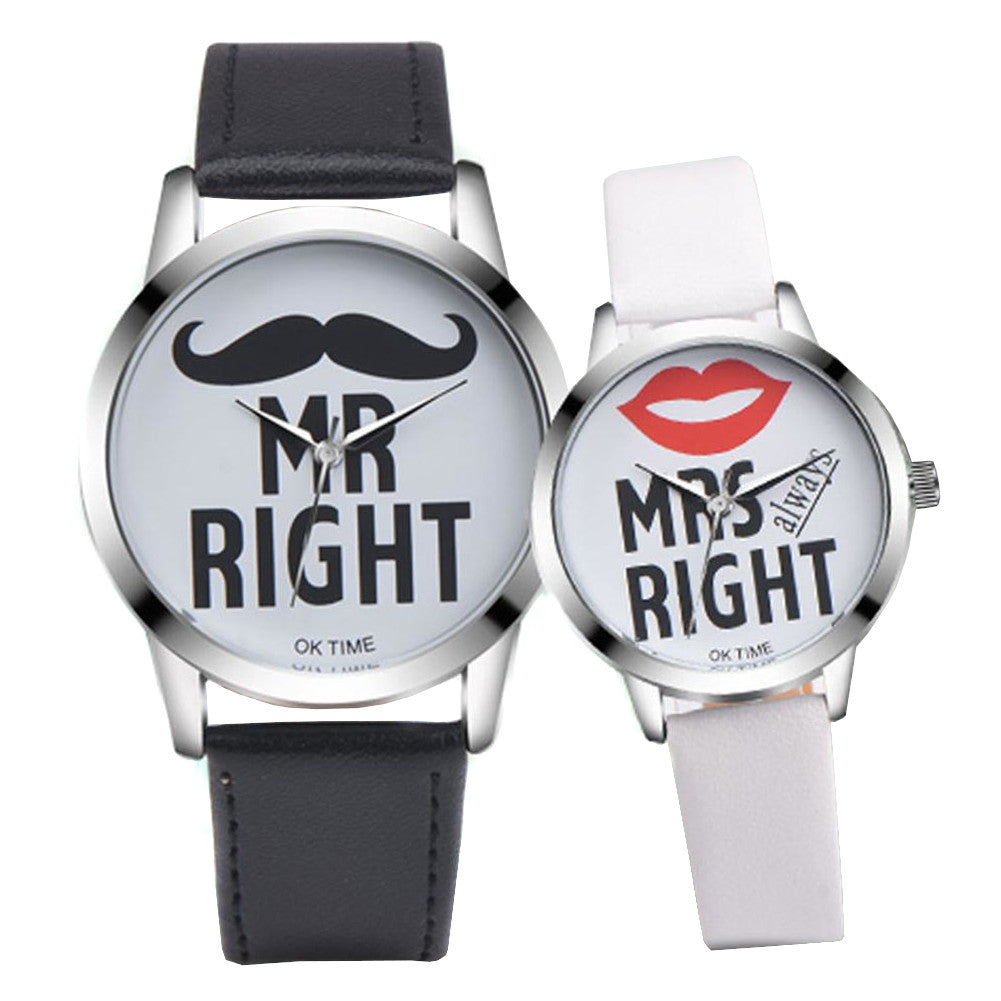 His and hers couples watch set