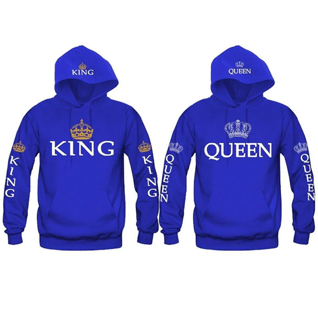 King and online queen card hoodies