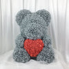 Gray Rose Teddy Bear