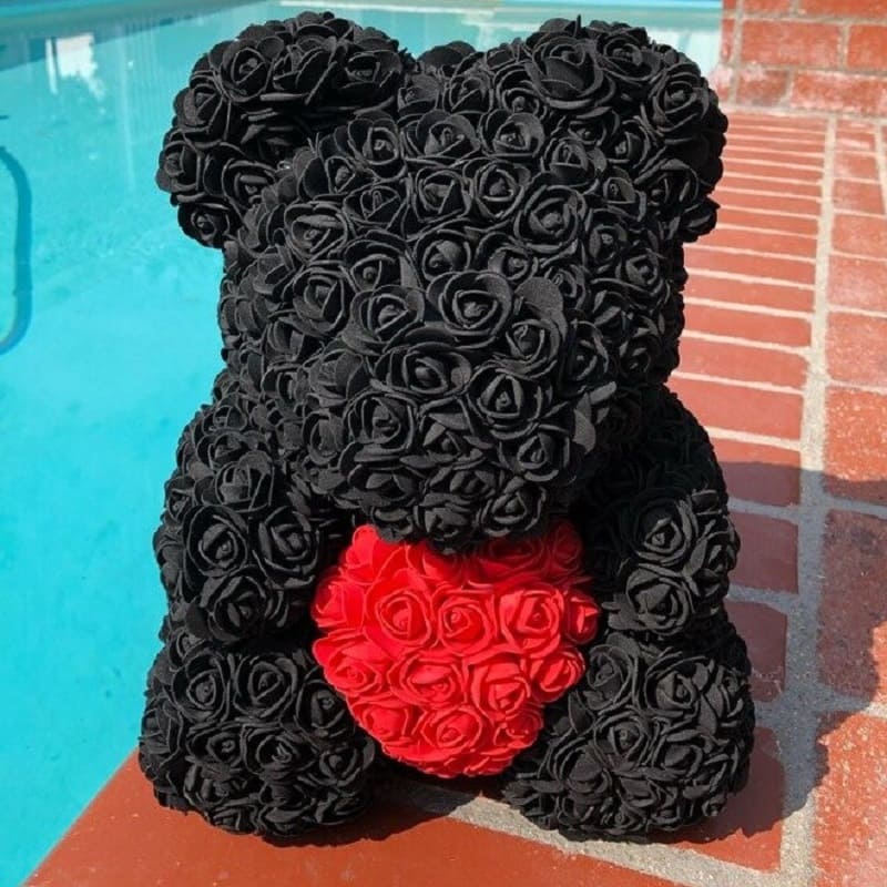 Black cheap rose bear