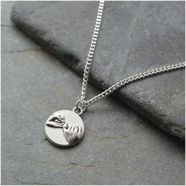 Pinky promise necklace silver