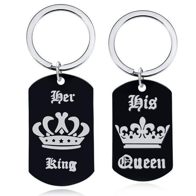 His Queen Her King Keychain