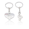 Music Note Couple Keychain