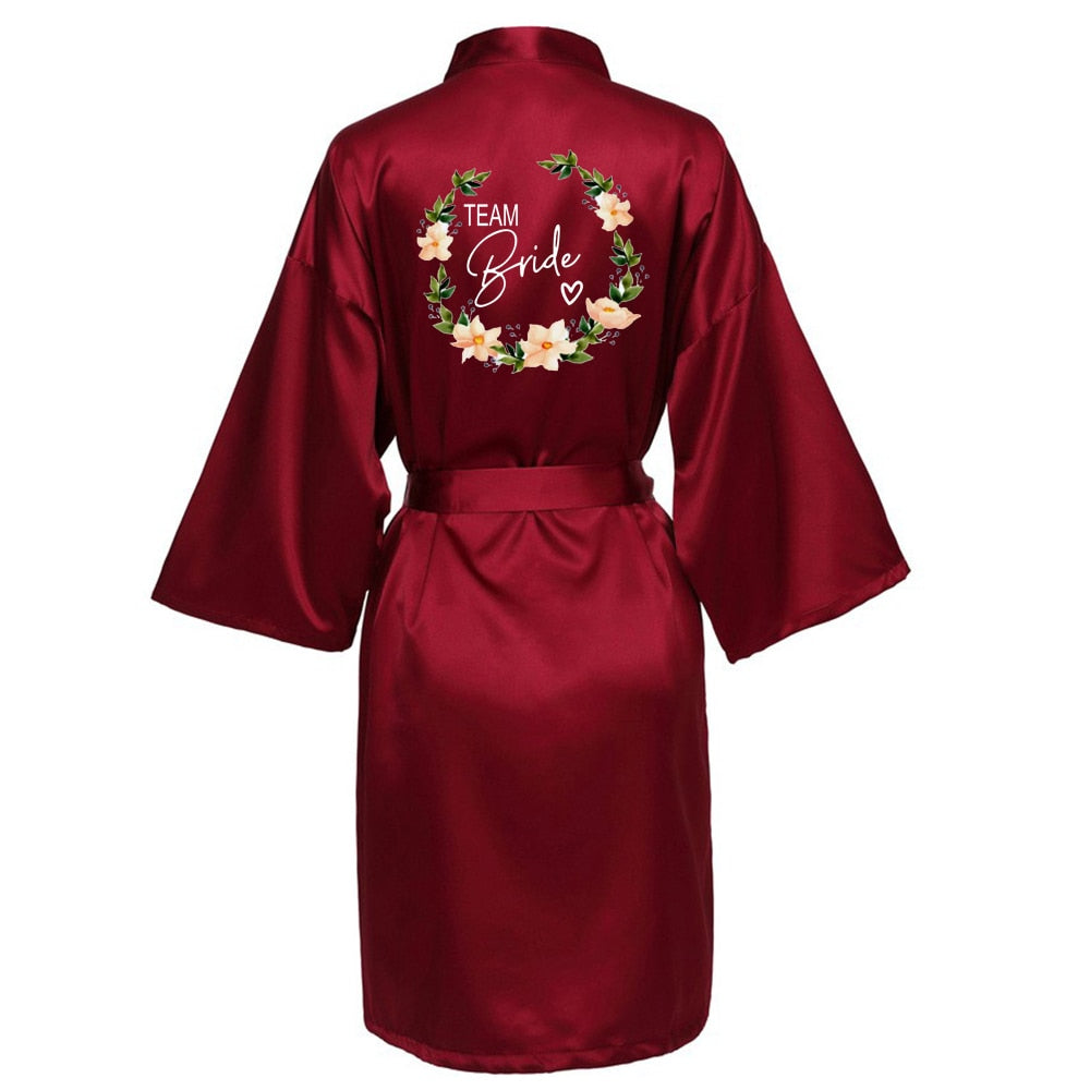 Team Bride Satin Robes