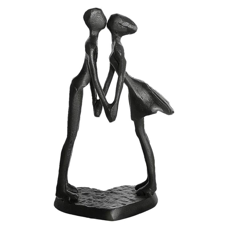 Kissing statue couple gift