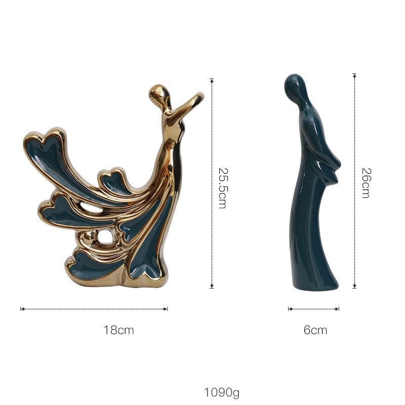 Romantic couple statue