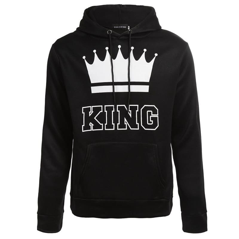 King and queen matching hoodies crown