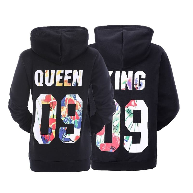 King and discount queen hoodies blue