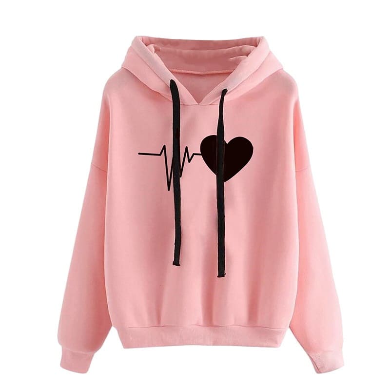 Cute couple hoodies heart