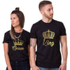 King and queen shirts gold