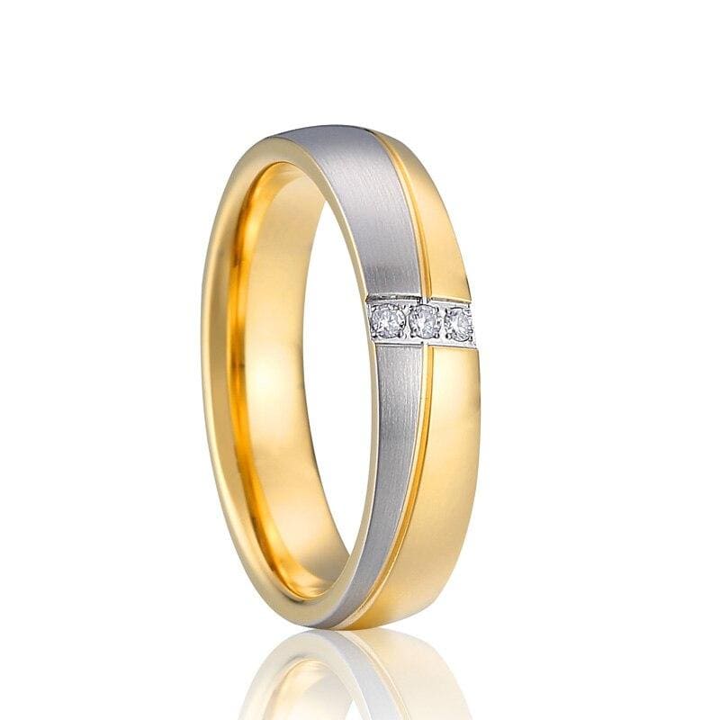 Gold and silver promise rings