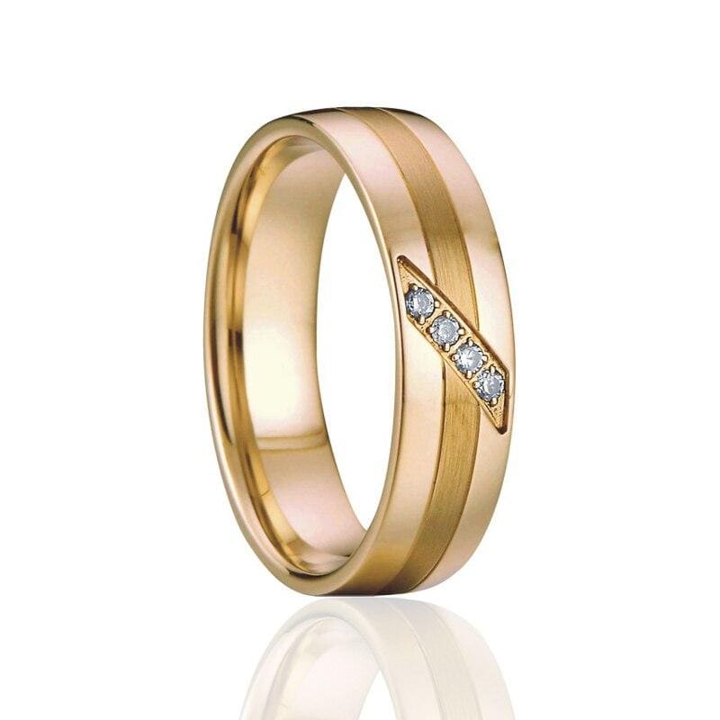 Gold wedding band rings