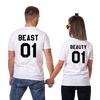 Funny couple shirts his beauty her beast