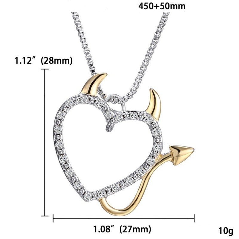 Angel and Demon Necklace for Couple