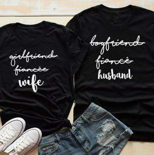 Bride and groom t shirts funny