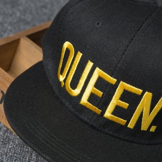 2 Pezzi King & Queen Berretto da Baseball Ricamato, Unisex da Donna, per Coppie, Rap, Outdoor (Nero 2 Pezzi King & Queen Berretto da Baseball Ricamato, Unisex da Donna, per Coppie, Rap, Outdoor (Nero