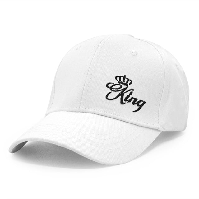 King And Queen Matching Couple Hats - Adjustable Cotton Hats For Couples, His And Hers Crown Hats