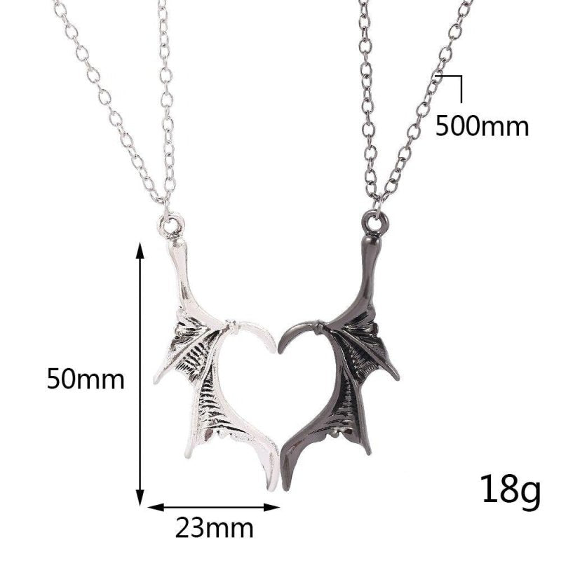 Angel and Devil Couple Necklace