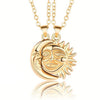 Sun and Moon Necklace Couple