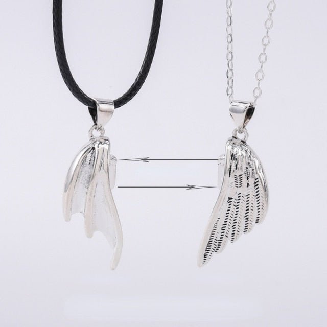 Stainless Steel Necklace for Couple Devil Wings