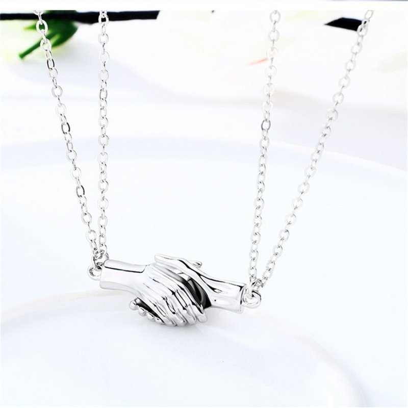 Handshake necklace for Couples