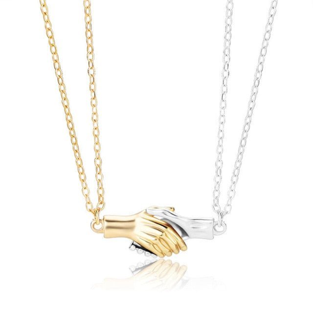 Handshake necklace for Couples