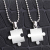 Matching Puzzle Piece Necklace for Couples