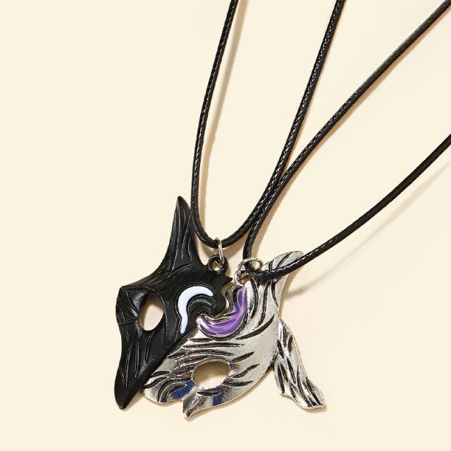 Wolf and Lamb Couple Necklace