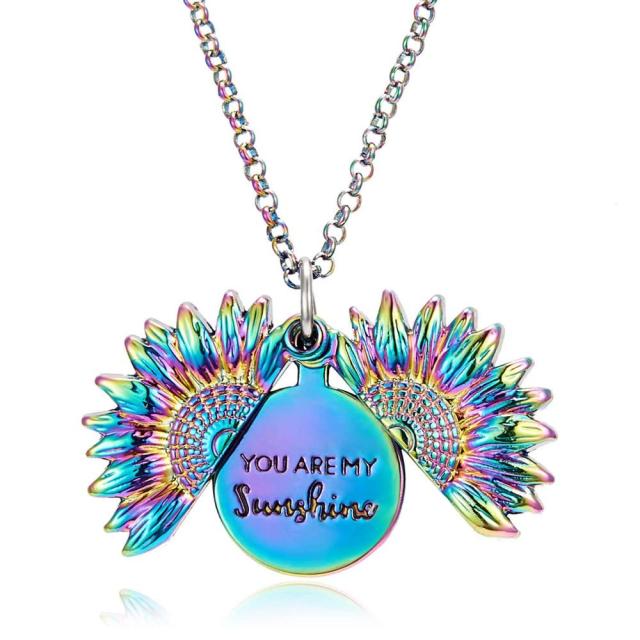 You are My Sunshine Flower Necklace