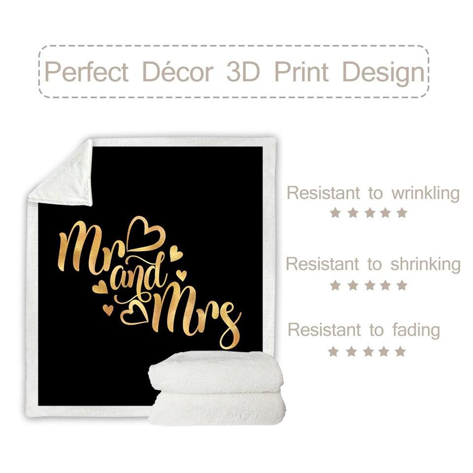 Couple blanket Golden Mr and Mrs - Blanket