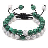 Green couple bead bracelets