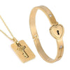 Couple bracelet Heart lock and key set