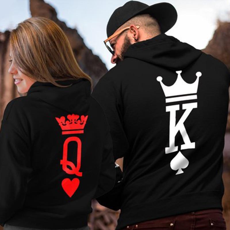 Couple Hoodie King and Queen Symbols - Hoodies