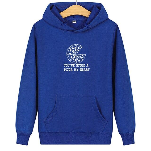 Couple Hoodies Pizza - Him / S - Hoodies