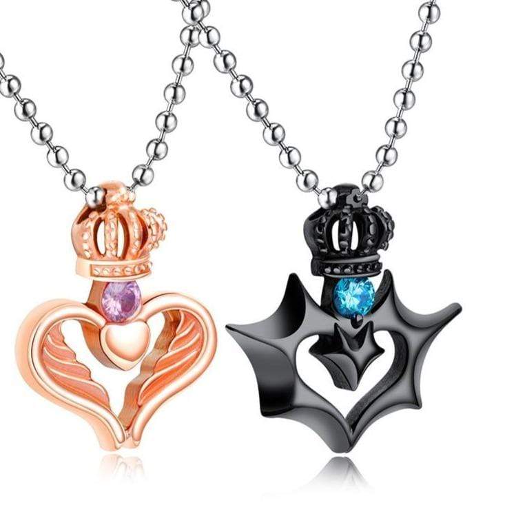 BG247 His & Hers Matching Couple Necklaces (Connecting Hearts) : Clothing,  Shoes & Jewelry - Amazon.com