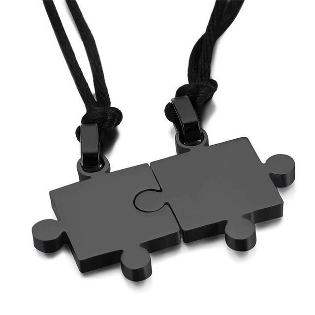 2/3/4/5 pcs Jigsaw Puzzle Pendant Necklace BFF Sister Match Personalized  Jewelry | eBay