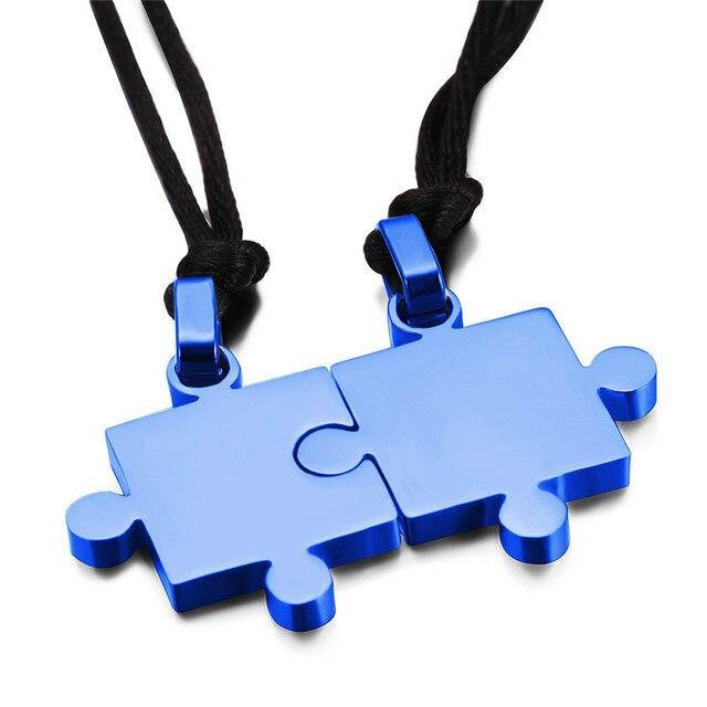 Puzzle Piece Necklace For Couples 