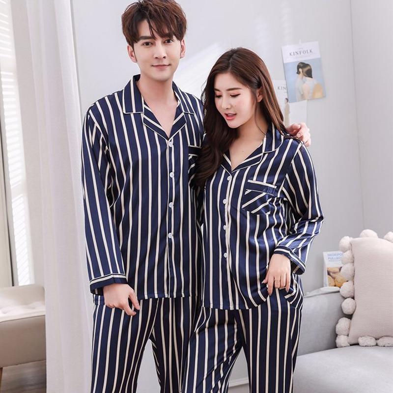 Couple Pajamas Satin Lovers - Pajamas