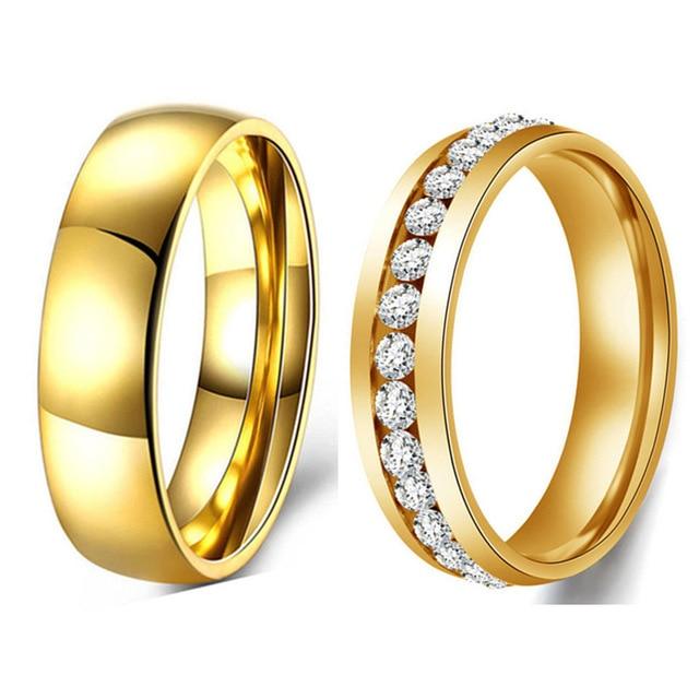 Gold promise rings for couples