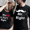 Mr and mrs couple shirts