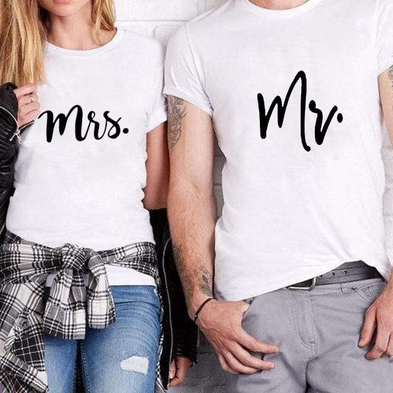 Wedding Mr and mrs couple t shirt