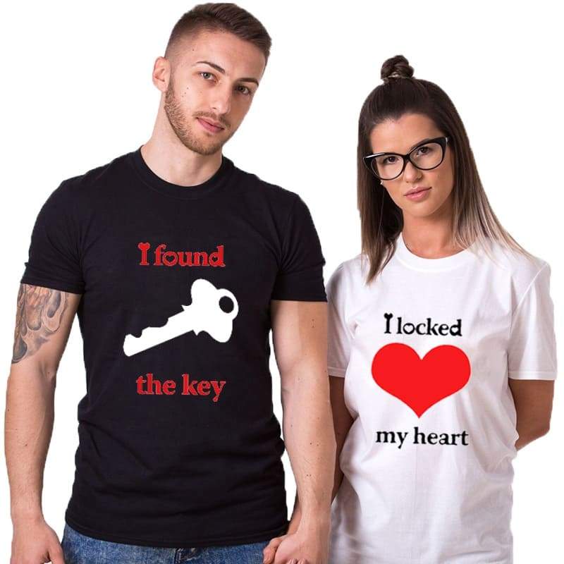 Lock and key couple shirt
