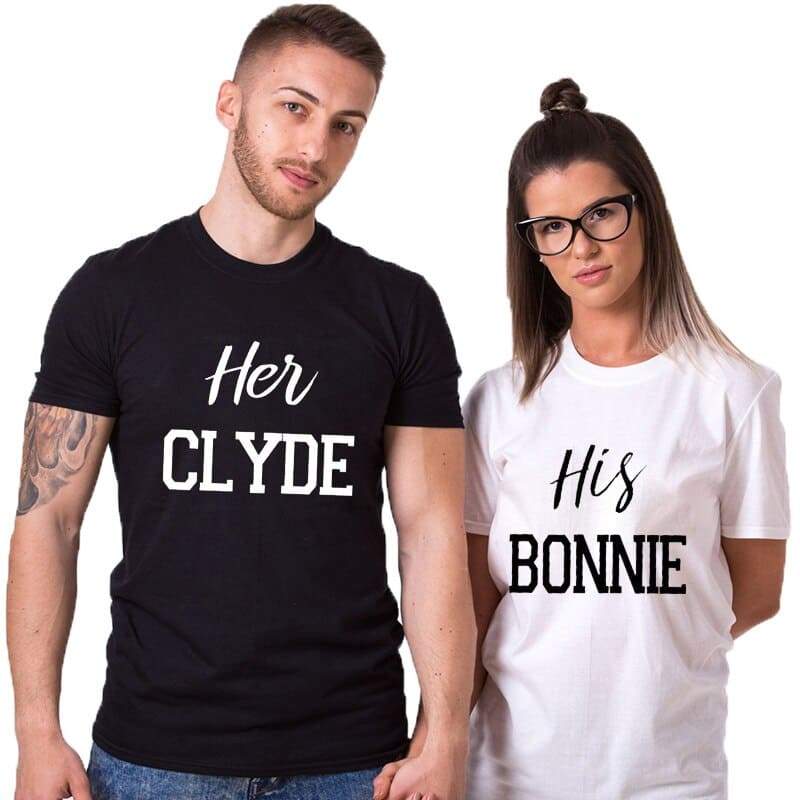 Bonnie and clyde couple t shirts