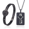 Lock bracelet with necklace