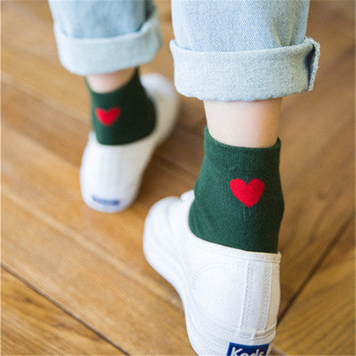 Heart couple socks