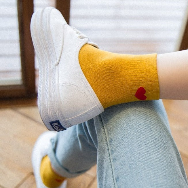 Heart couple socks