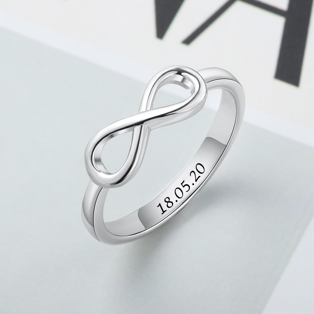 Infinity Couple Ring Engraved - Couple Ring