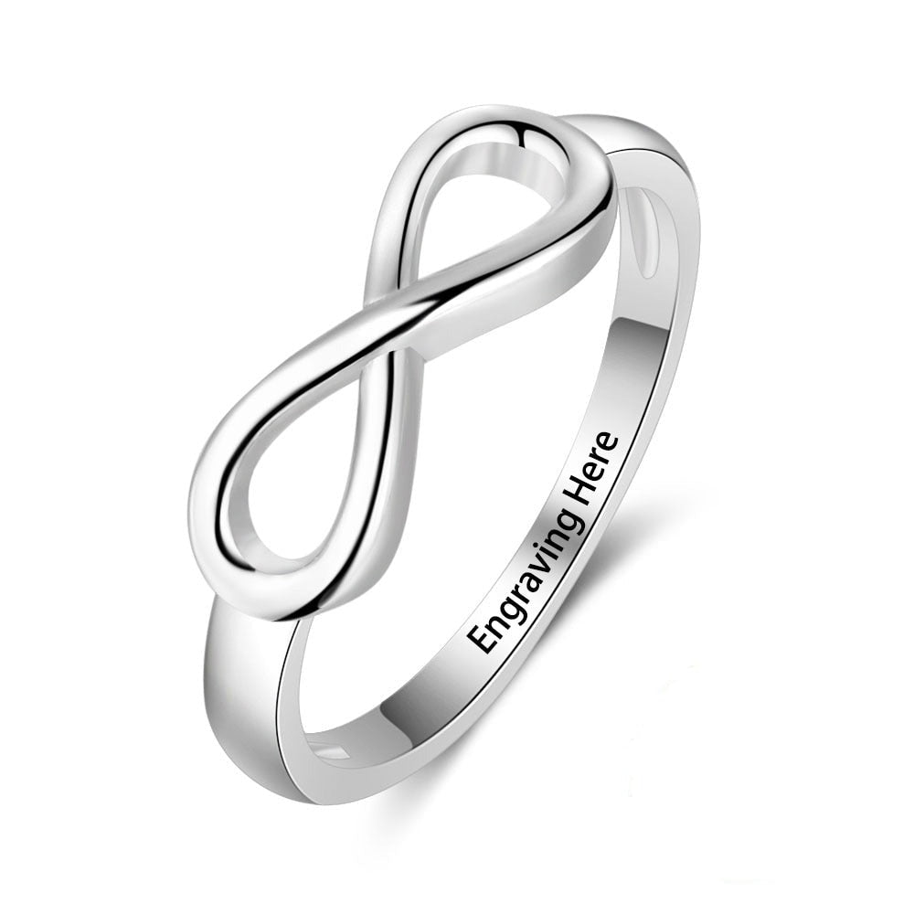 Infinity Couple Ring Engraved - Couple Ring