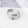 Name Engraved Couple Rings - Steel - Couple Ring